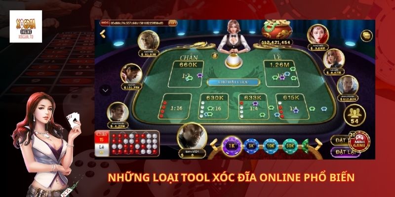 Những loại tool xóc đĩa online phổ biến